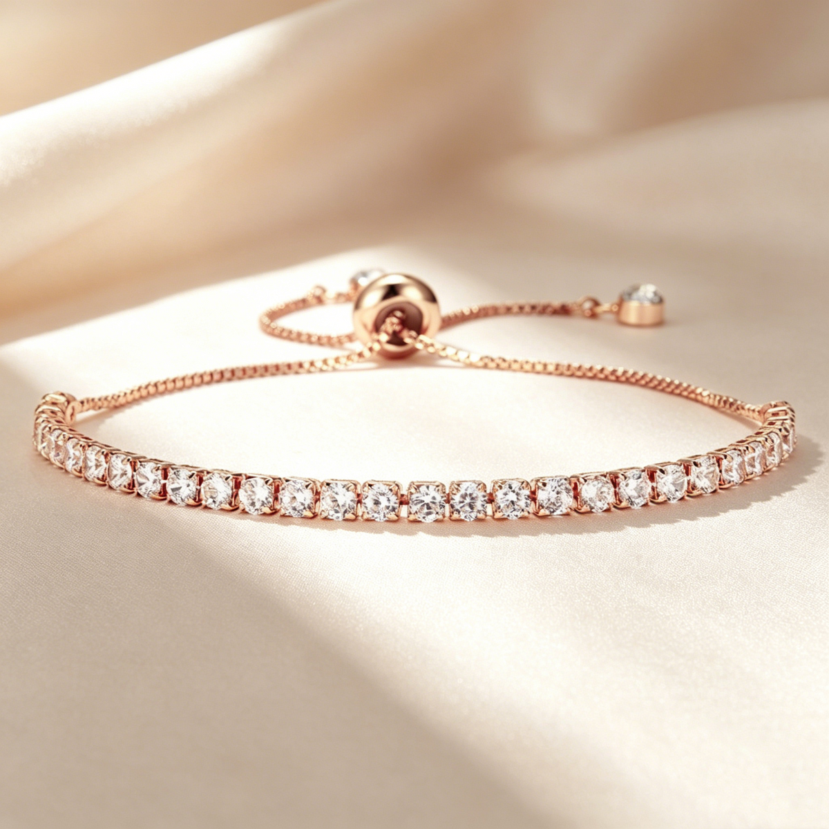 Adjustable Moissanite Tennis Bracelet