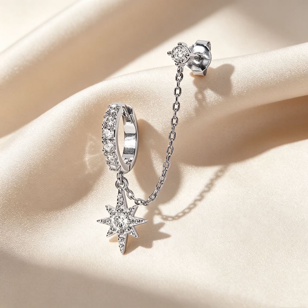 Star Chain Earrings