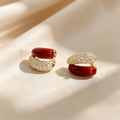 Elegant Double Arc Stud Earrings