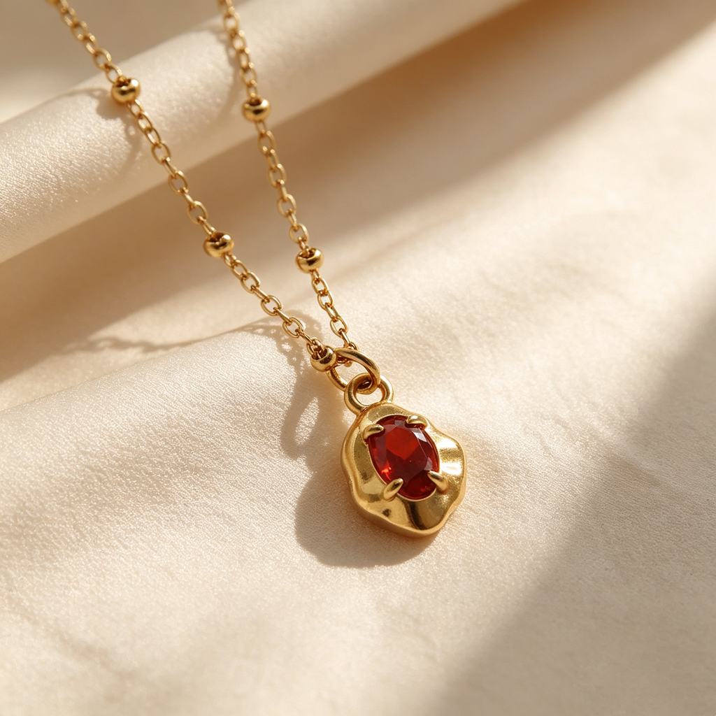 Organic Texture Moissanite Necklace