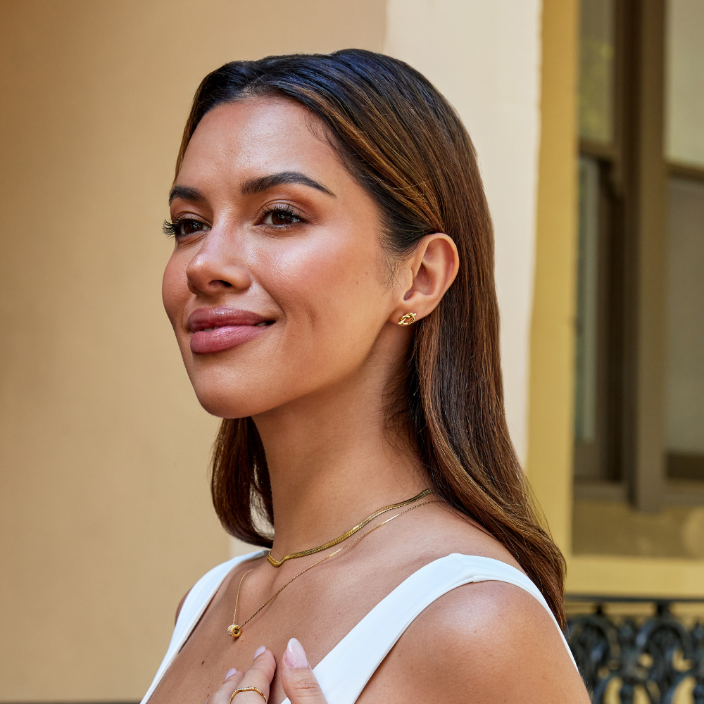 Romana – Intricately Woven Gold Earrings