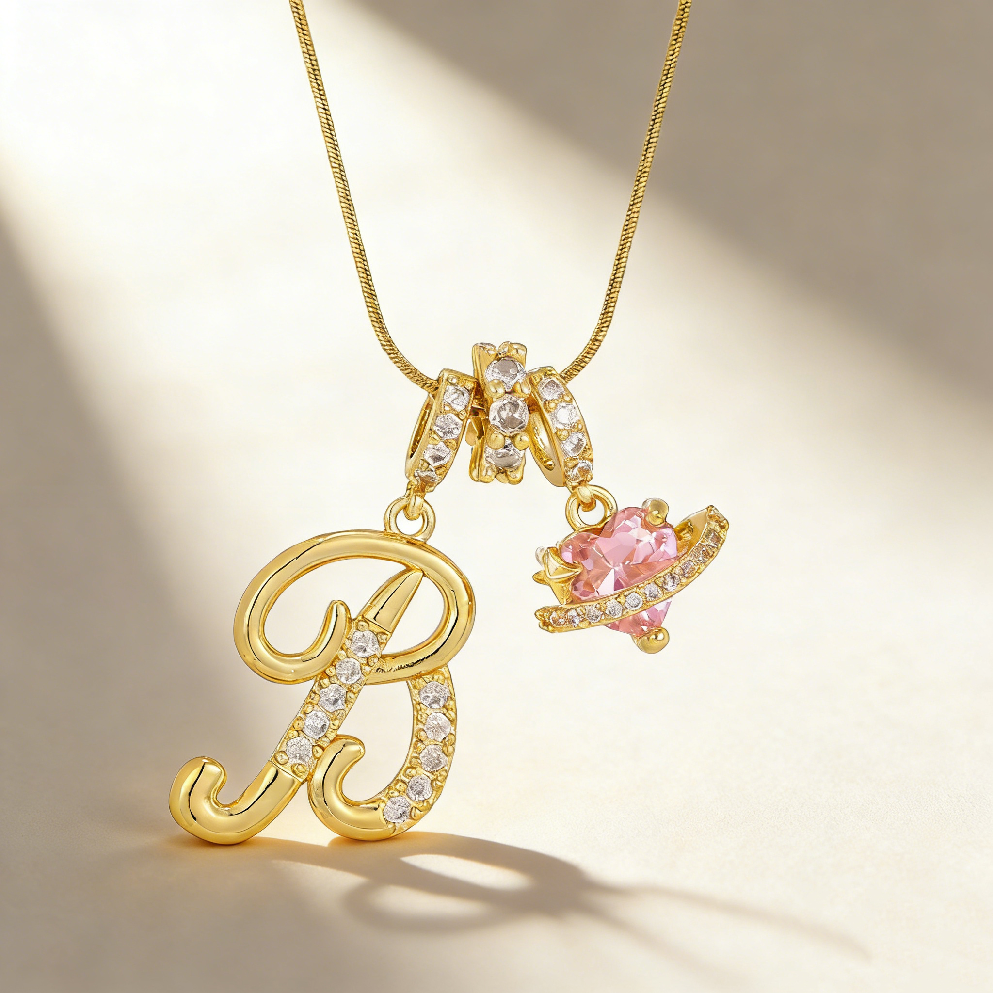 Romantic Letter Pendant Necklace