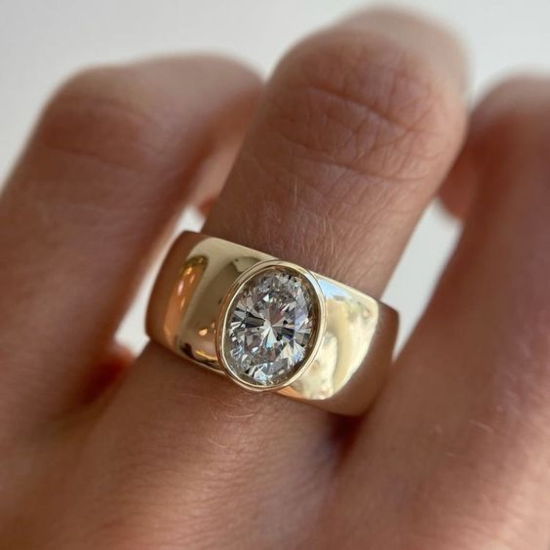 Vintage Gold Zirconia Ring