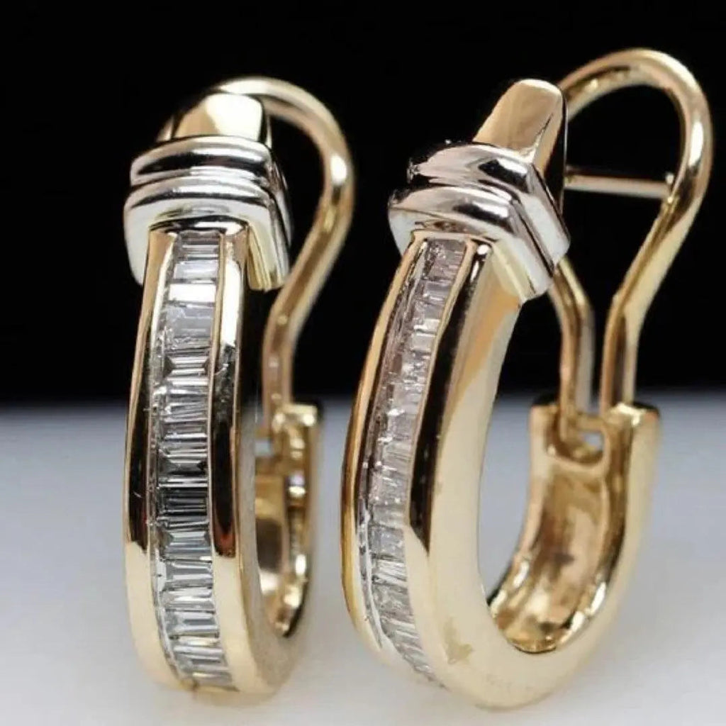 Vintage Gold & Diamond Earrings