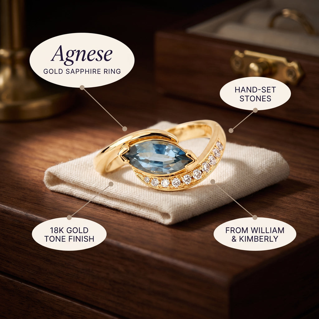 Agnese Gold Sapphire Ring