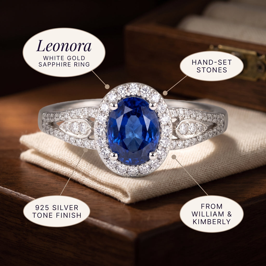 Leonora White Gold Sapphire Ring