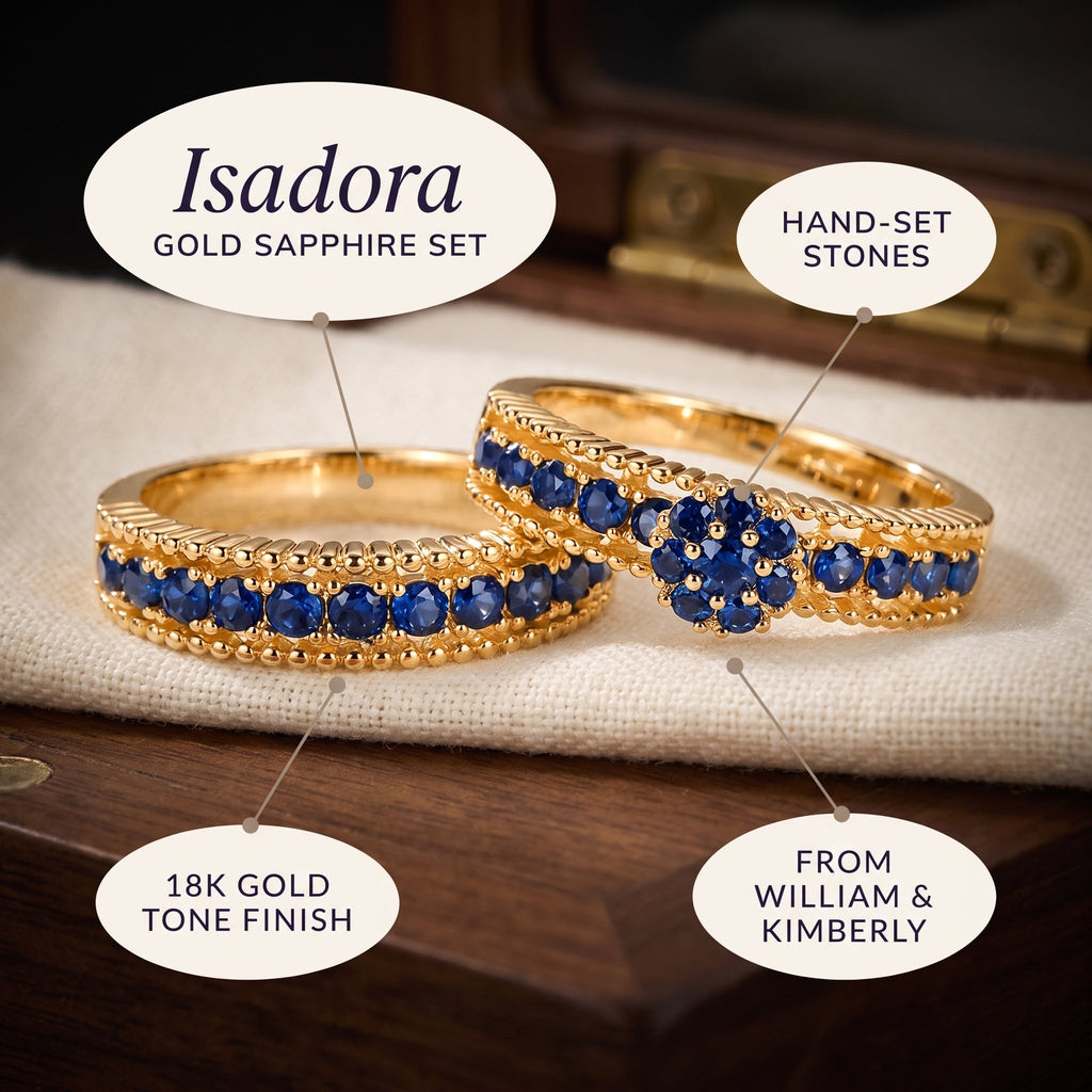 Isadora Gold Sapphire Set
