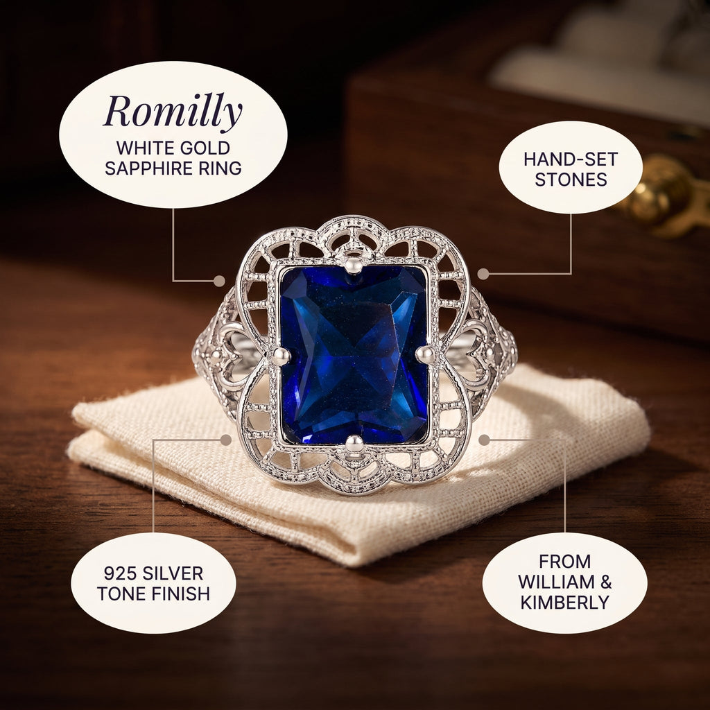 Romilly White Gold Sapphire Ring