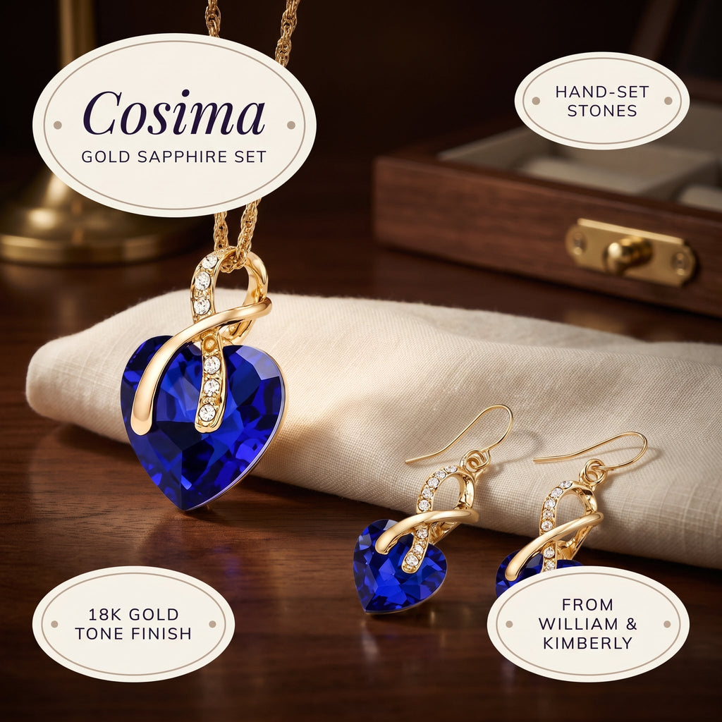 Cosima Gold Sapphire Set