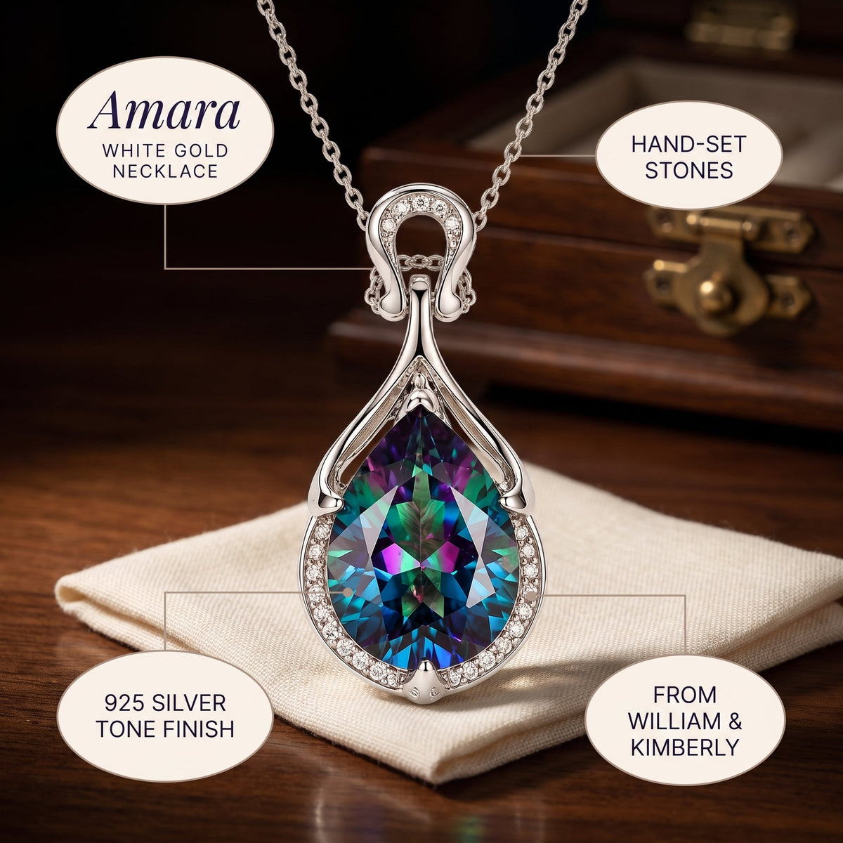 Amara White Gold Necklace