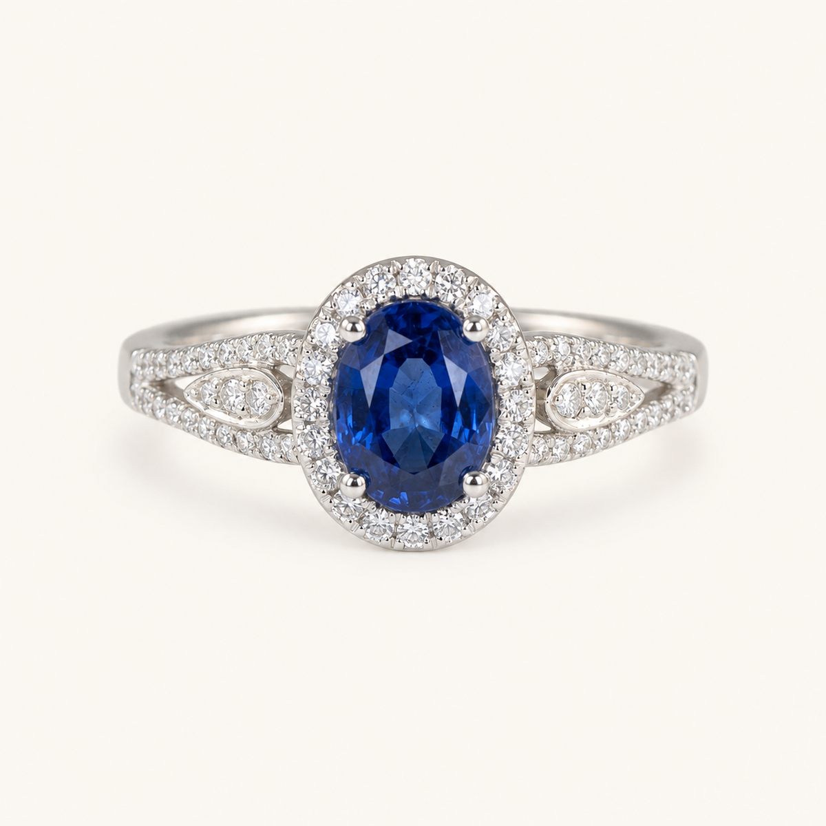 Leonora White Gold Sapphire Ring