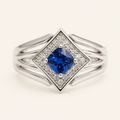 Vespera White Gold Sapphire Ring