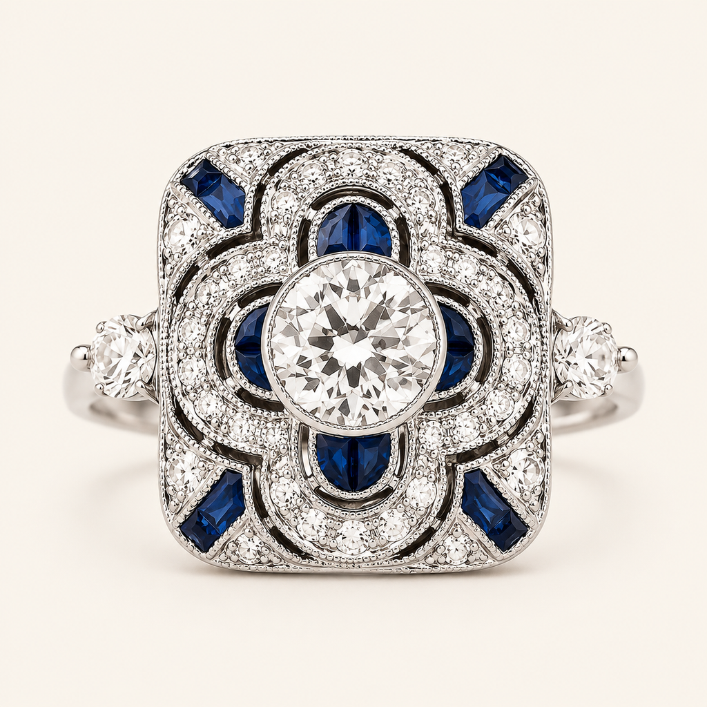 Ele White Gold Sapphire Ring