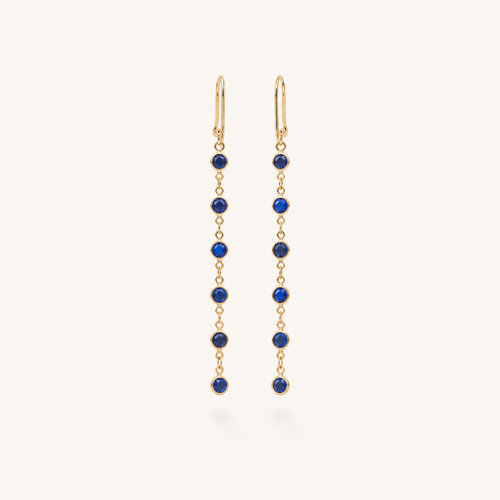 Sabina Gold Sapphire Earrings