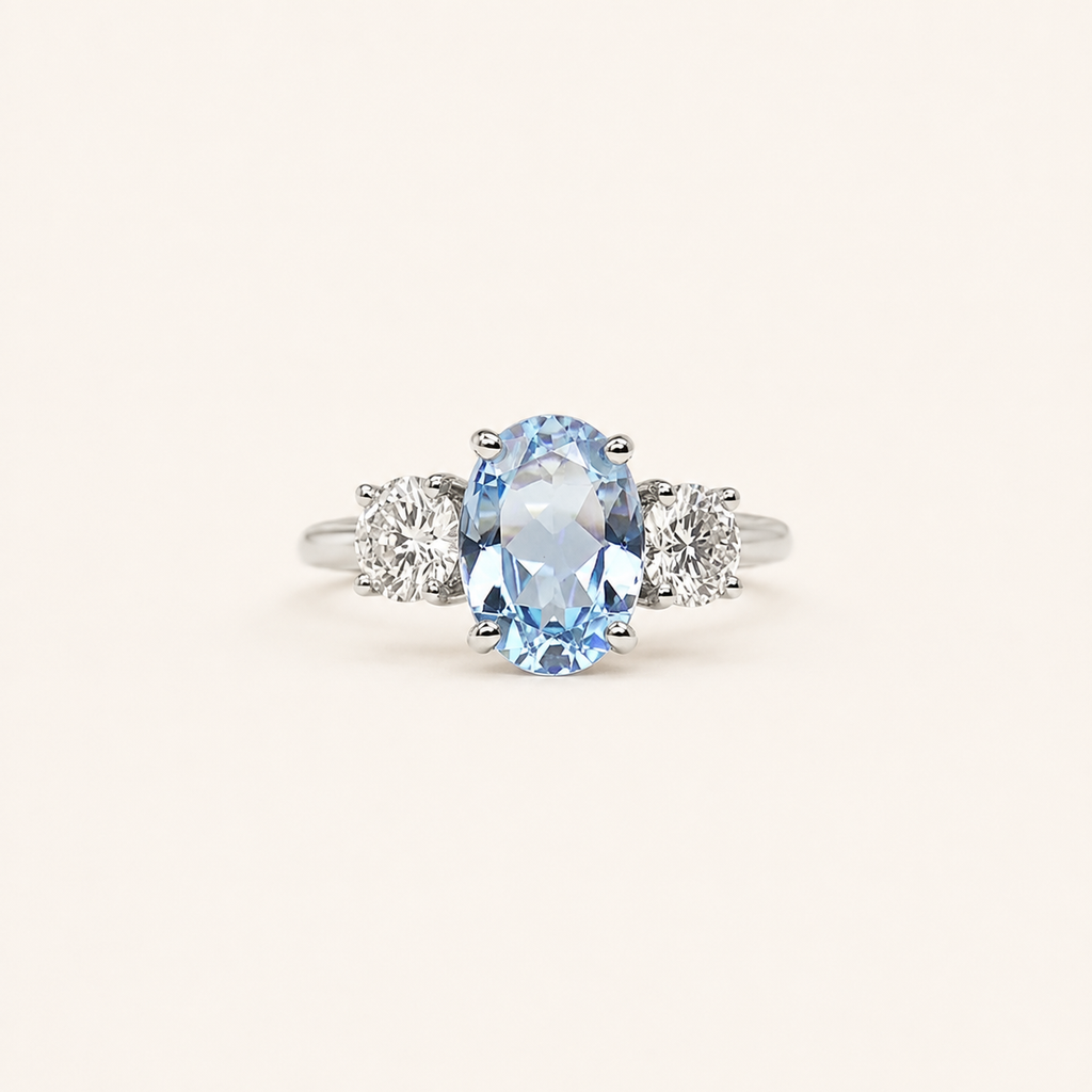 Clementina White Gold Sapphire Ring