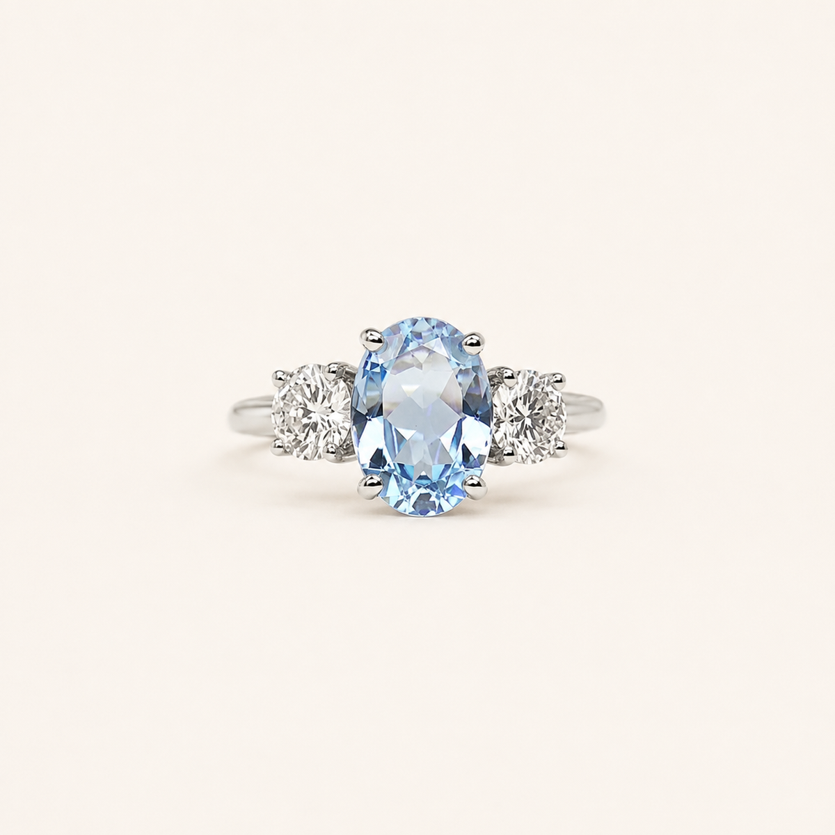 Clementina White Gold Sapphire Ring
