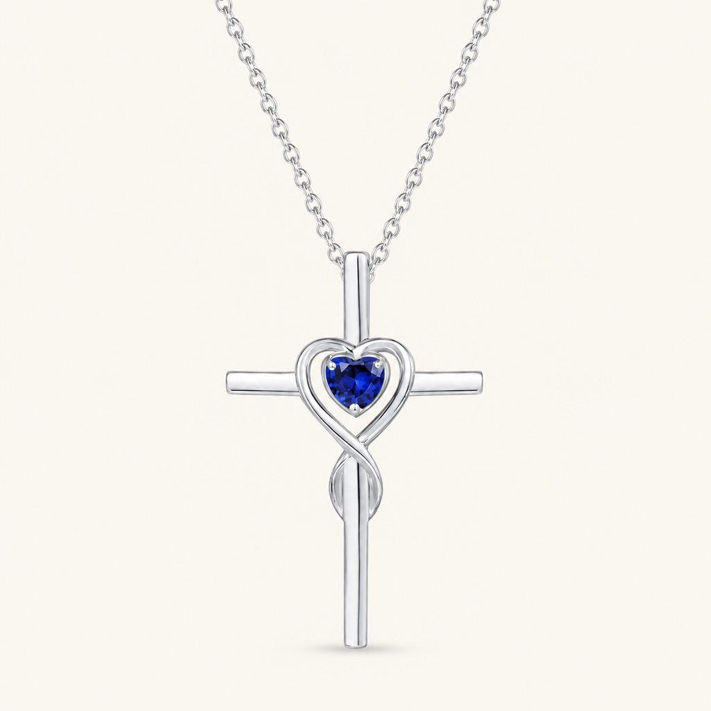 Hope White Gold Sapphire Necklace