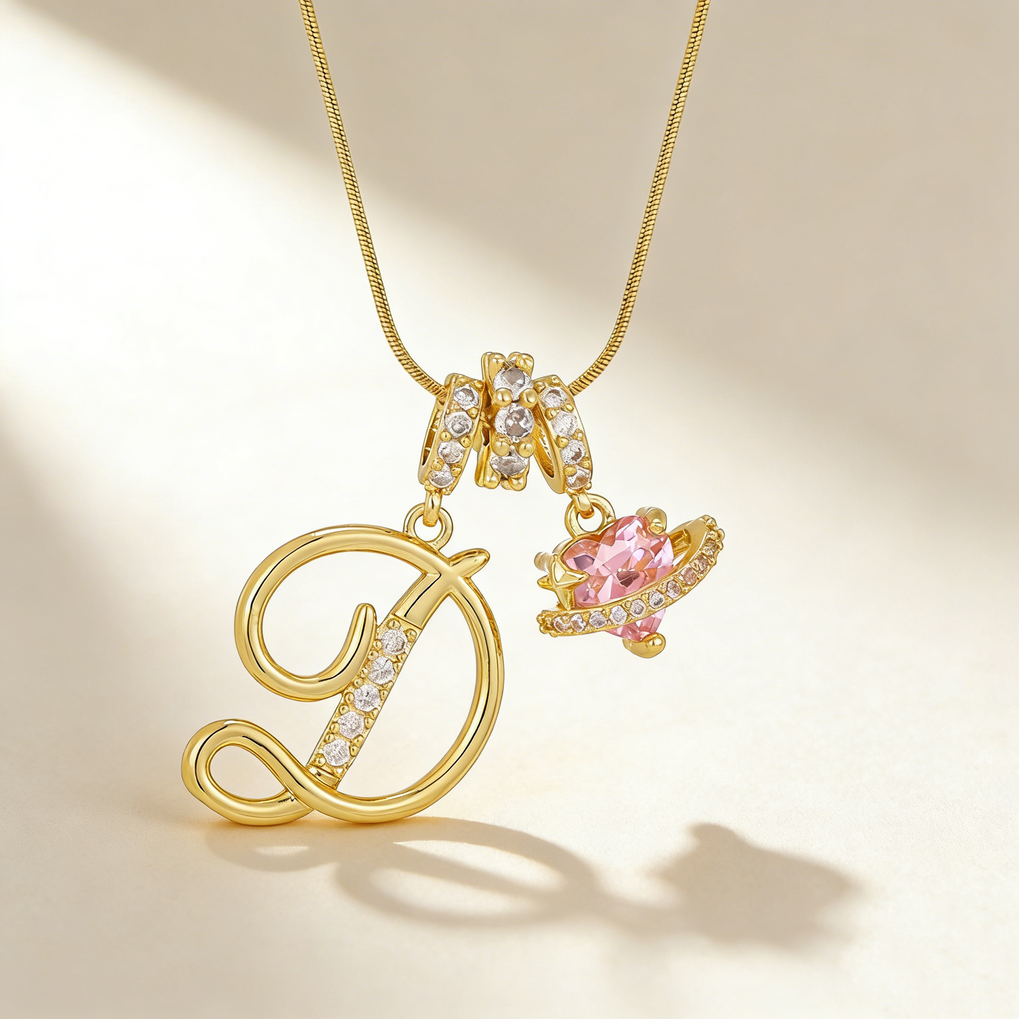 Romantic Letter Pendant Necklace