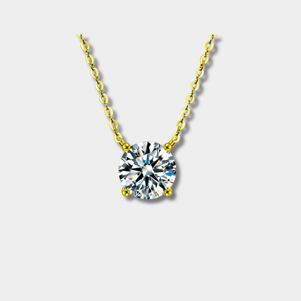 Rafaela - Zircon Necklace with 18K Gold Plating on Sterling Silver