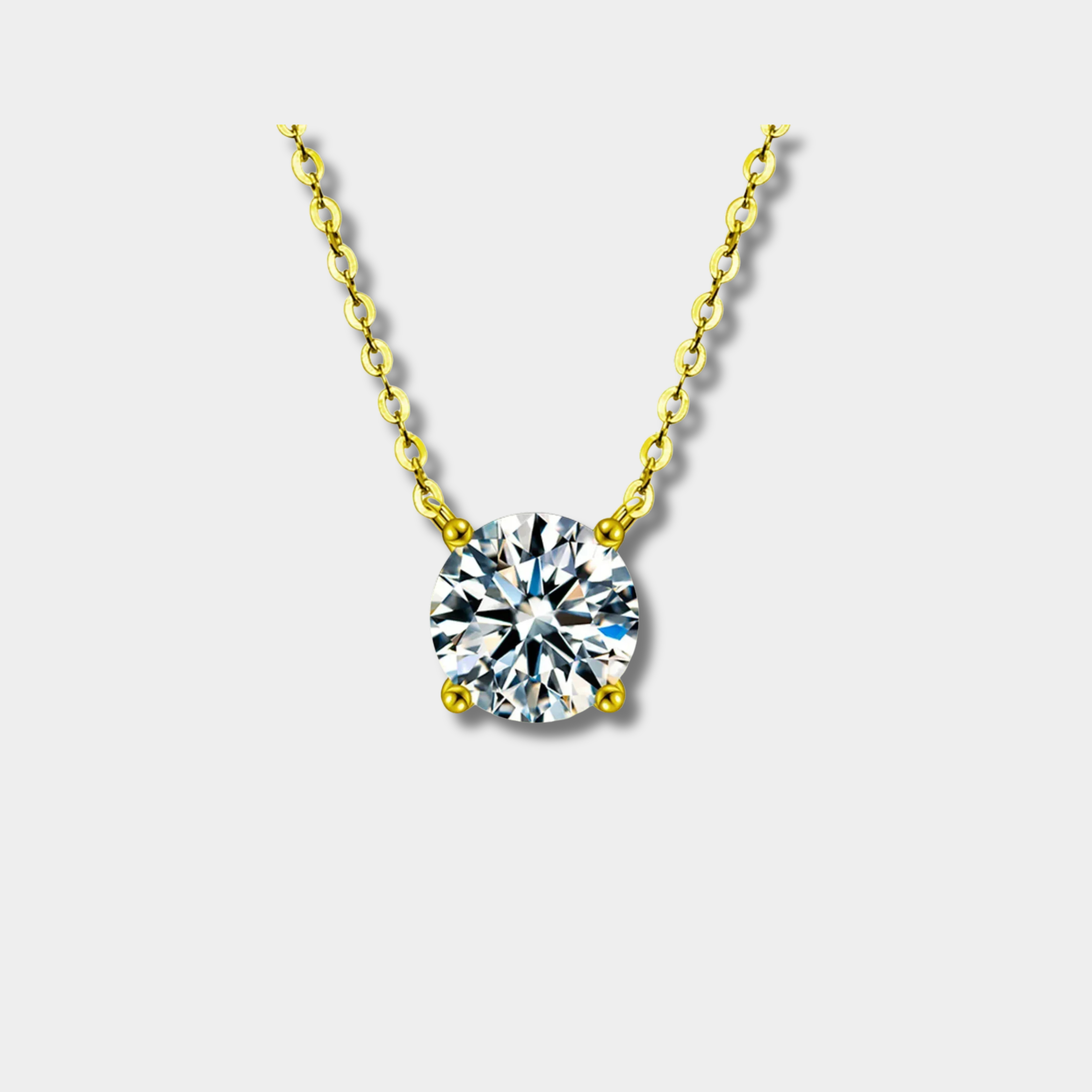 Rafaela - Zircon Necklace with 18K Gold Plating on Sterling Silver