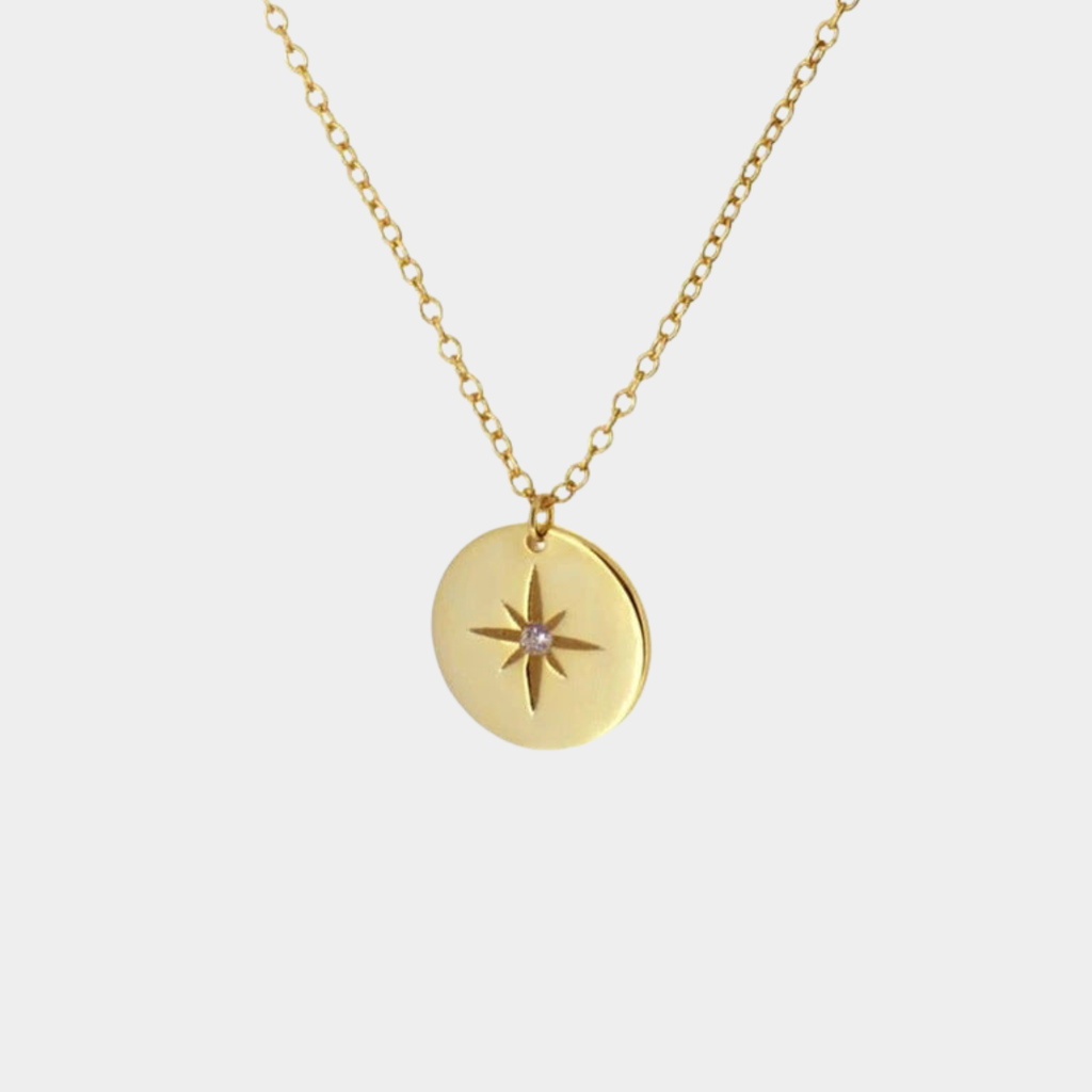 Sophie – A silver necklace with multiple layers and a modest pendant shape.