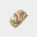 Marie - Vintage Ring with Gold Zirconia