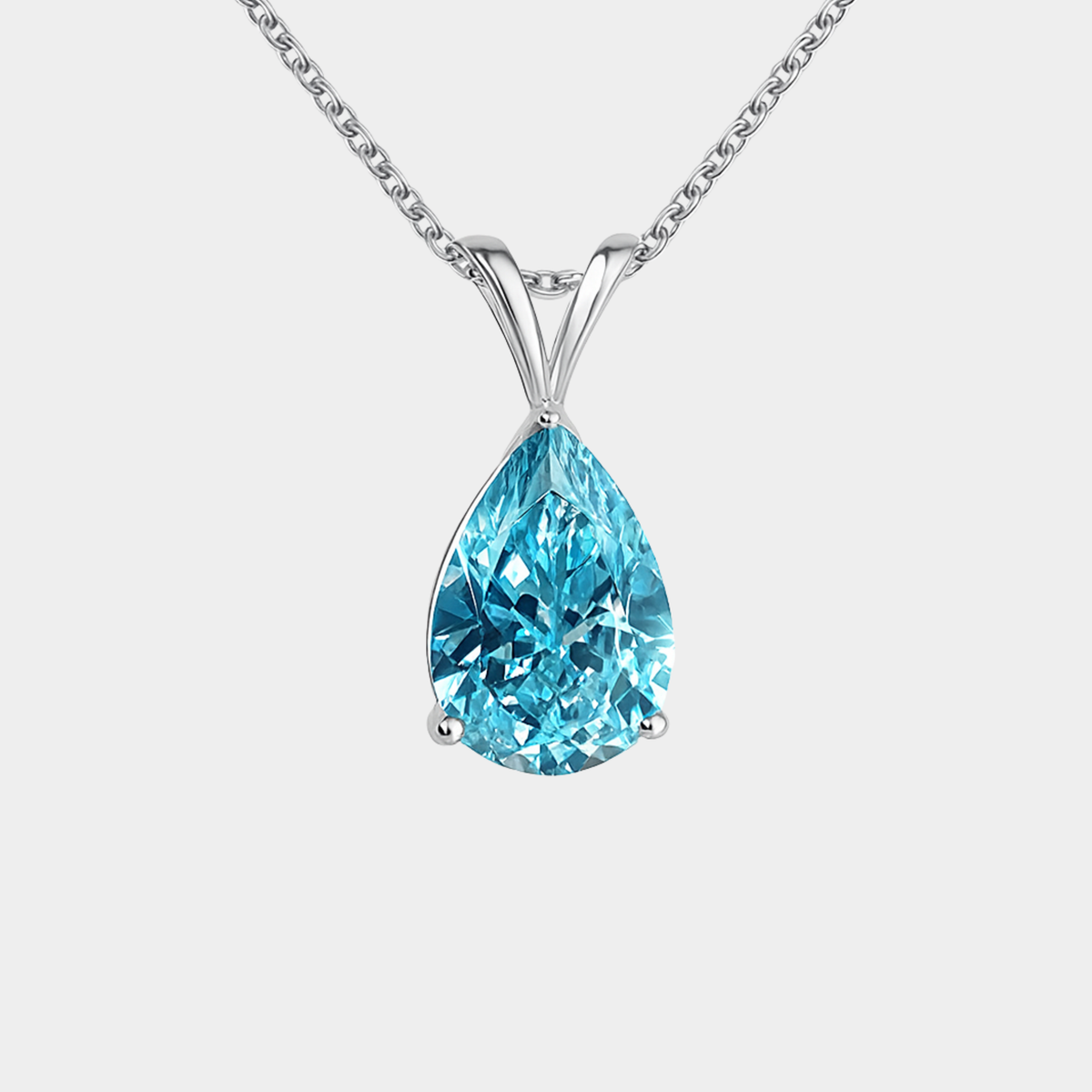 Merina – Necklace with Light Blue Pendant.