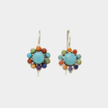 Leonora – Silver earrings with oval stones.