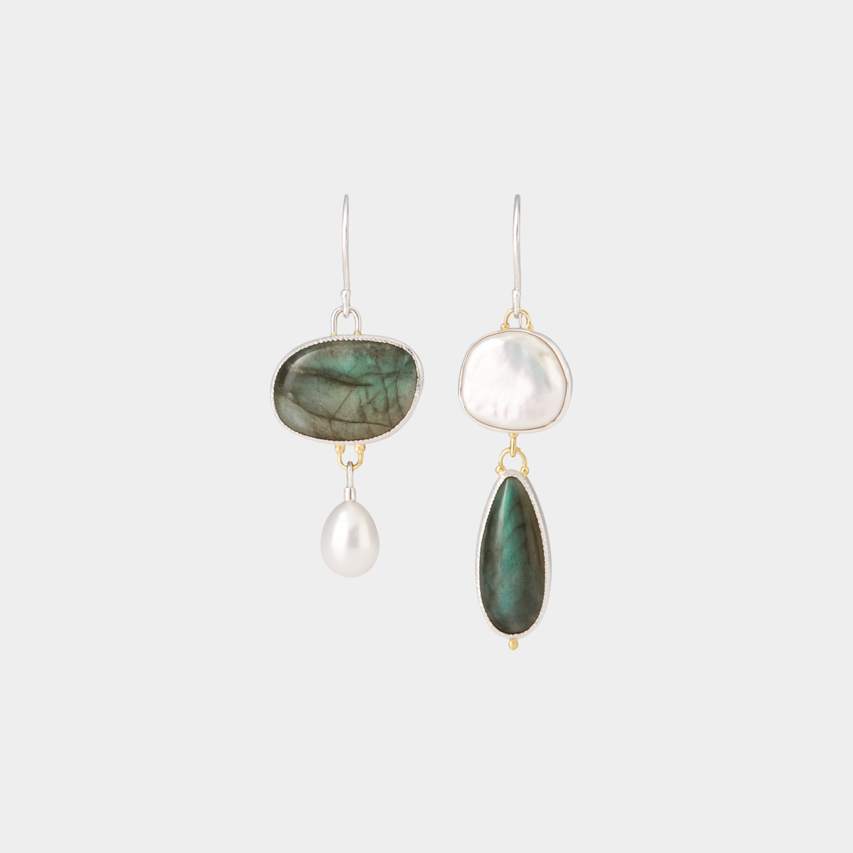 Agnes – Textured Finish Silver Earrings.