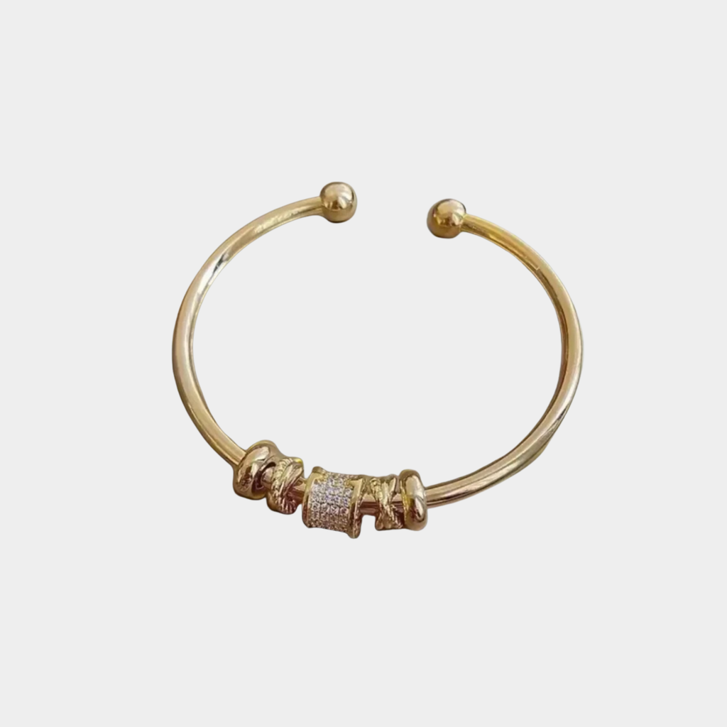 Nina - Adjustable Bracelet with Gold Charm