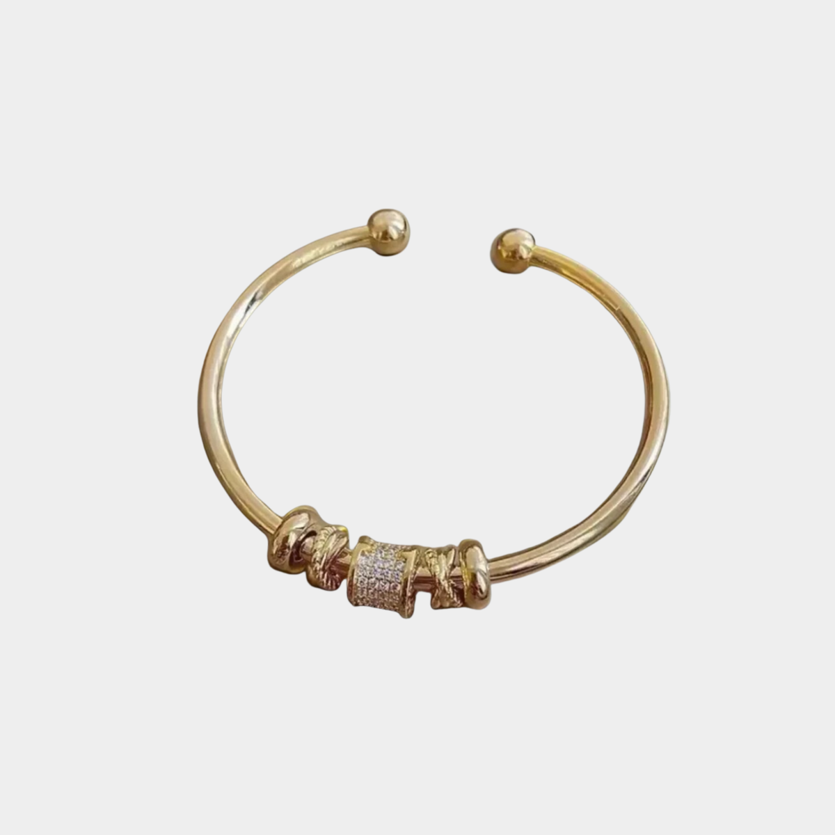 Nina - Adjustable Bracelet with Gold Charm