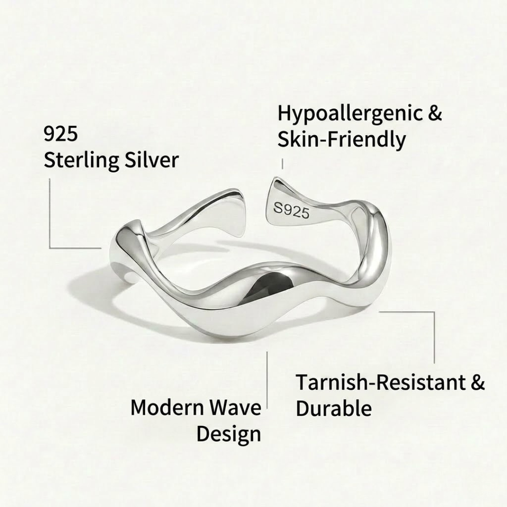 Vlny - Minimalist Ring