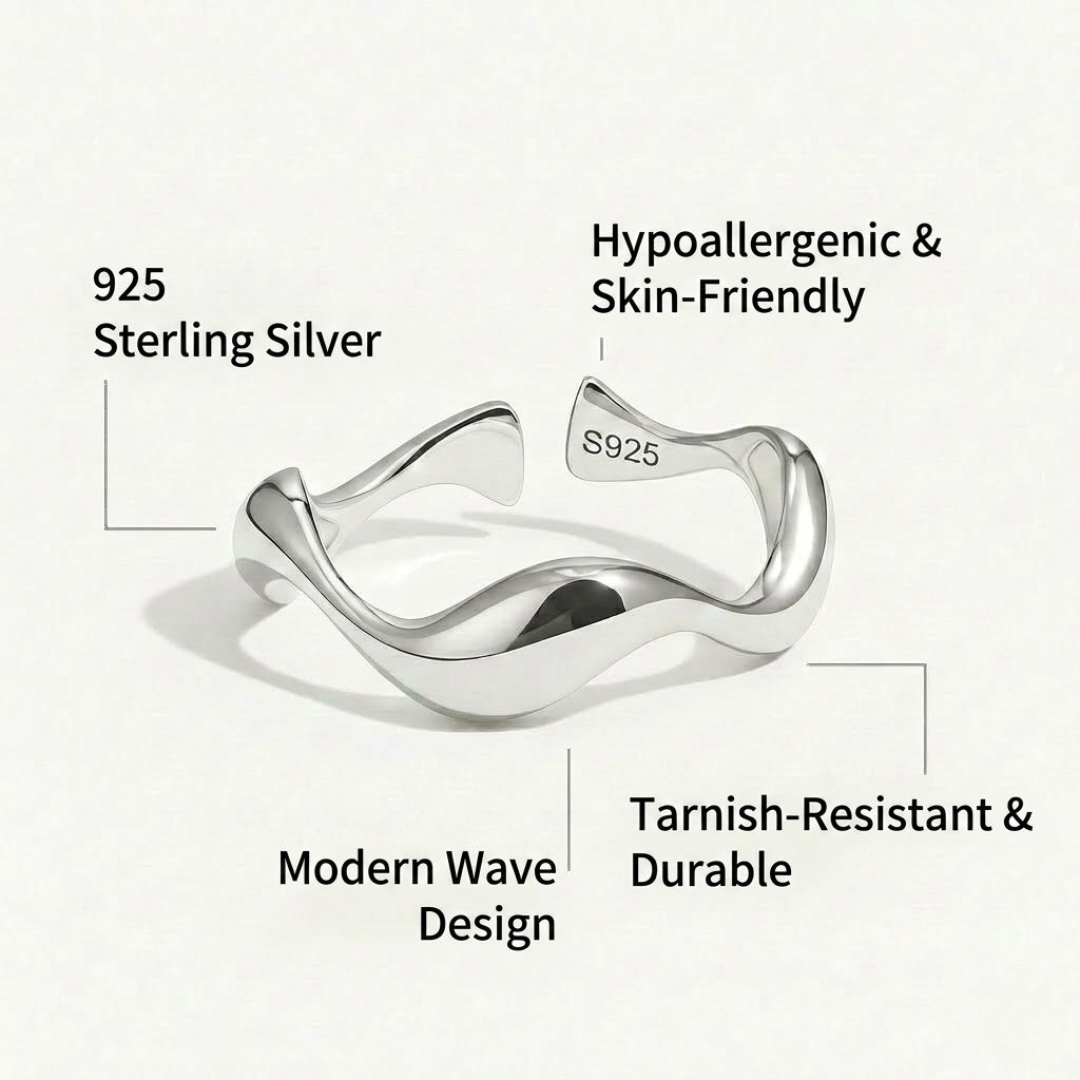Vlny - Minimalist Ring