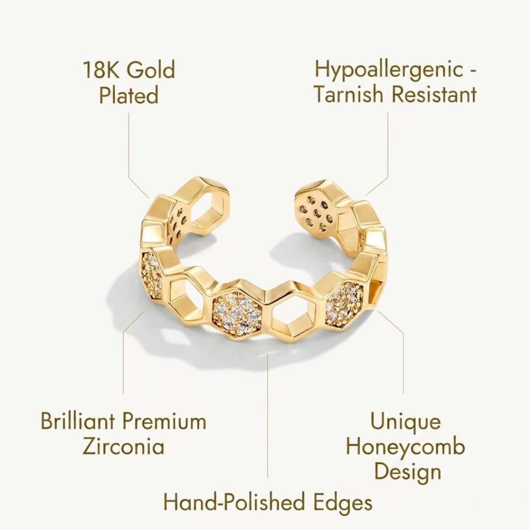 Friedrika – Gold Ring with Pearl Accents.