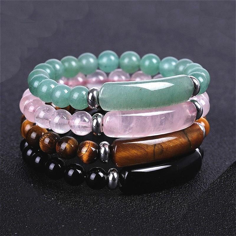 Natural Crystal & Agate Stone Bracelets