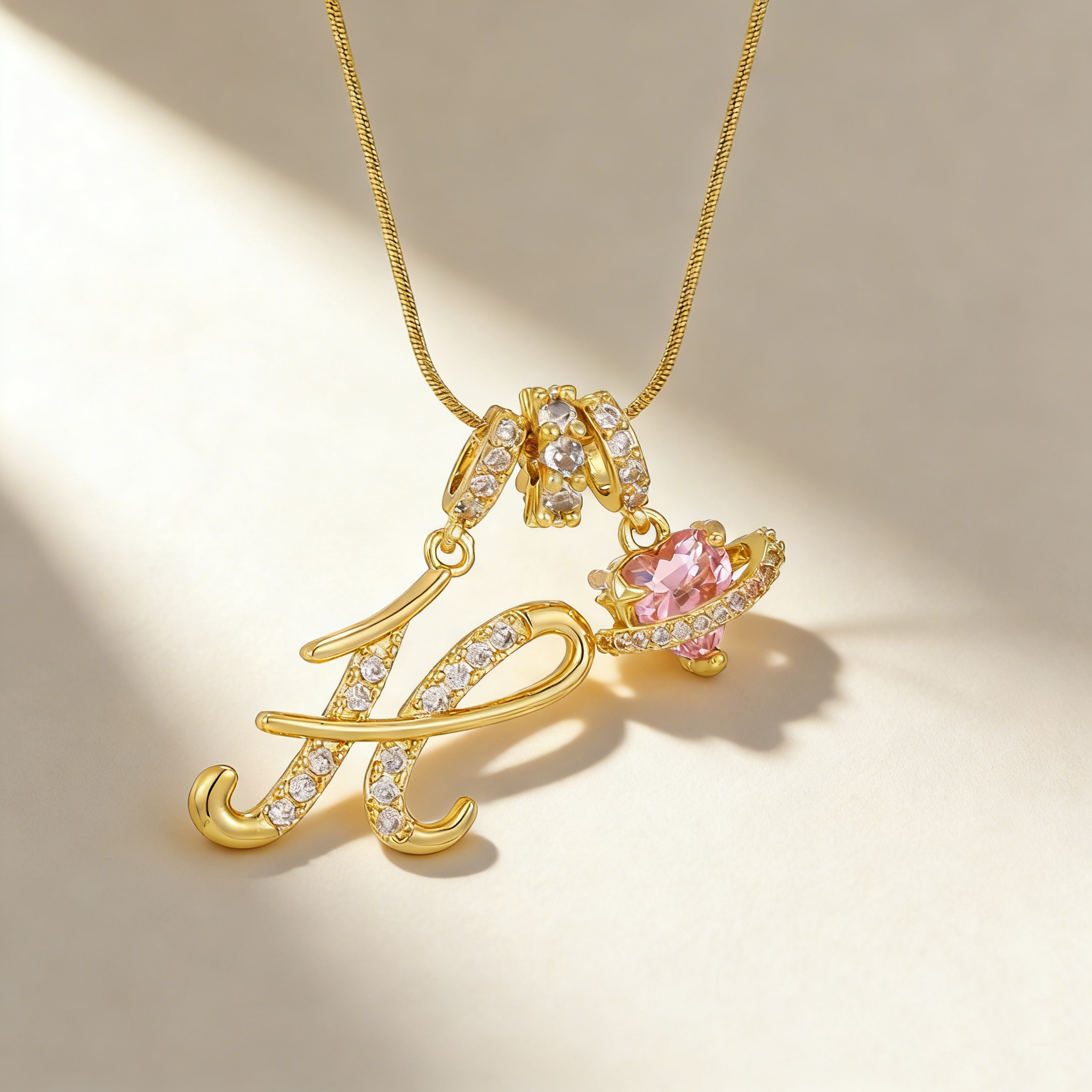 Romantic Letter Pendant Necklace