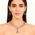 Amethyst Necklace & Earrings Set