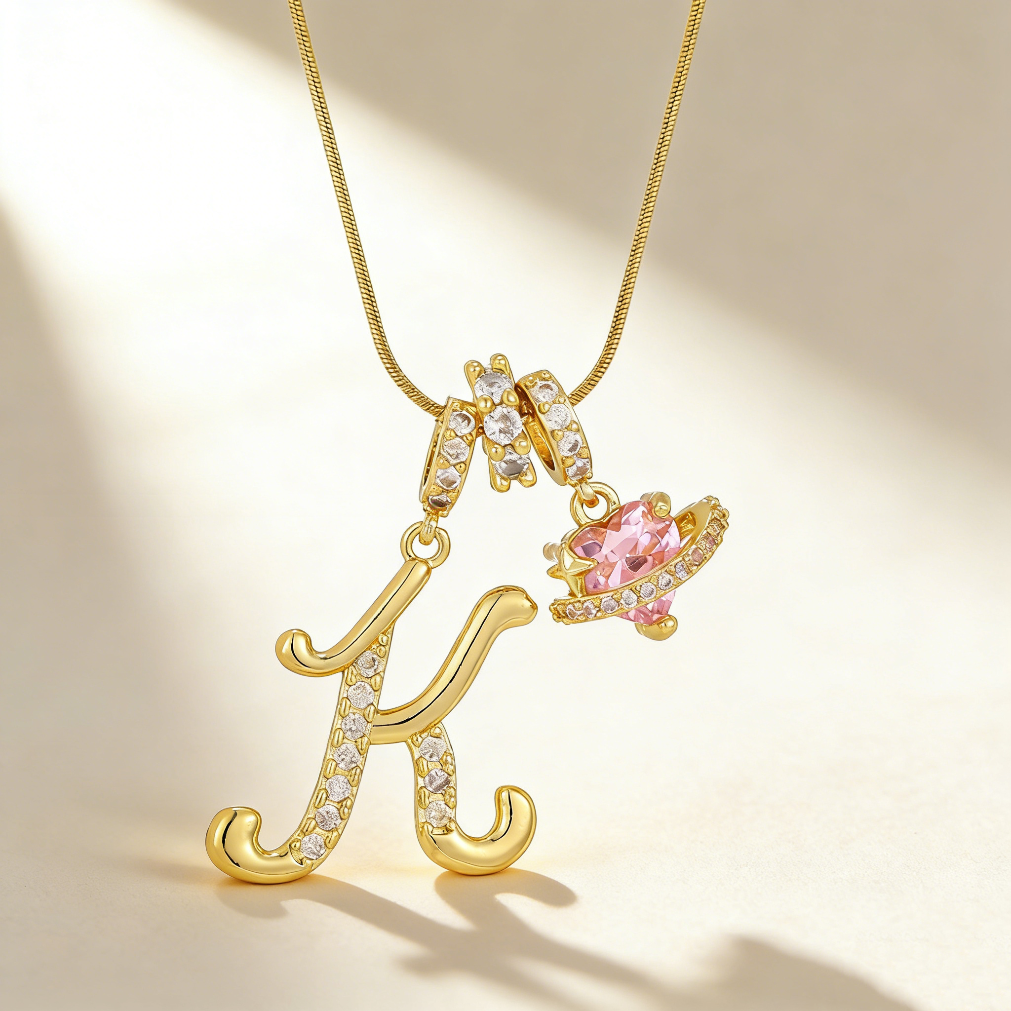 Romantic Letter Pendant Necklace