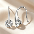 Round Moissanite Hook Earrings
