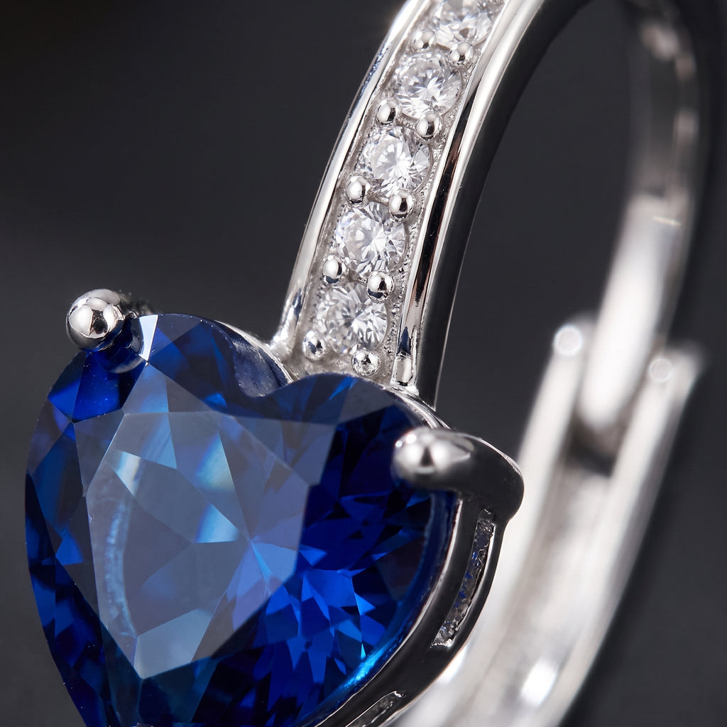 Lunara White Gold Sapphire Earrings