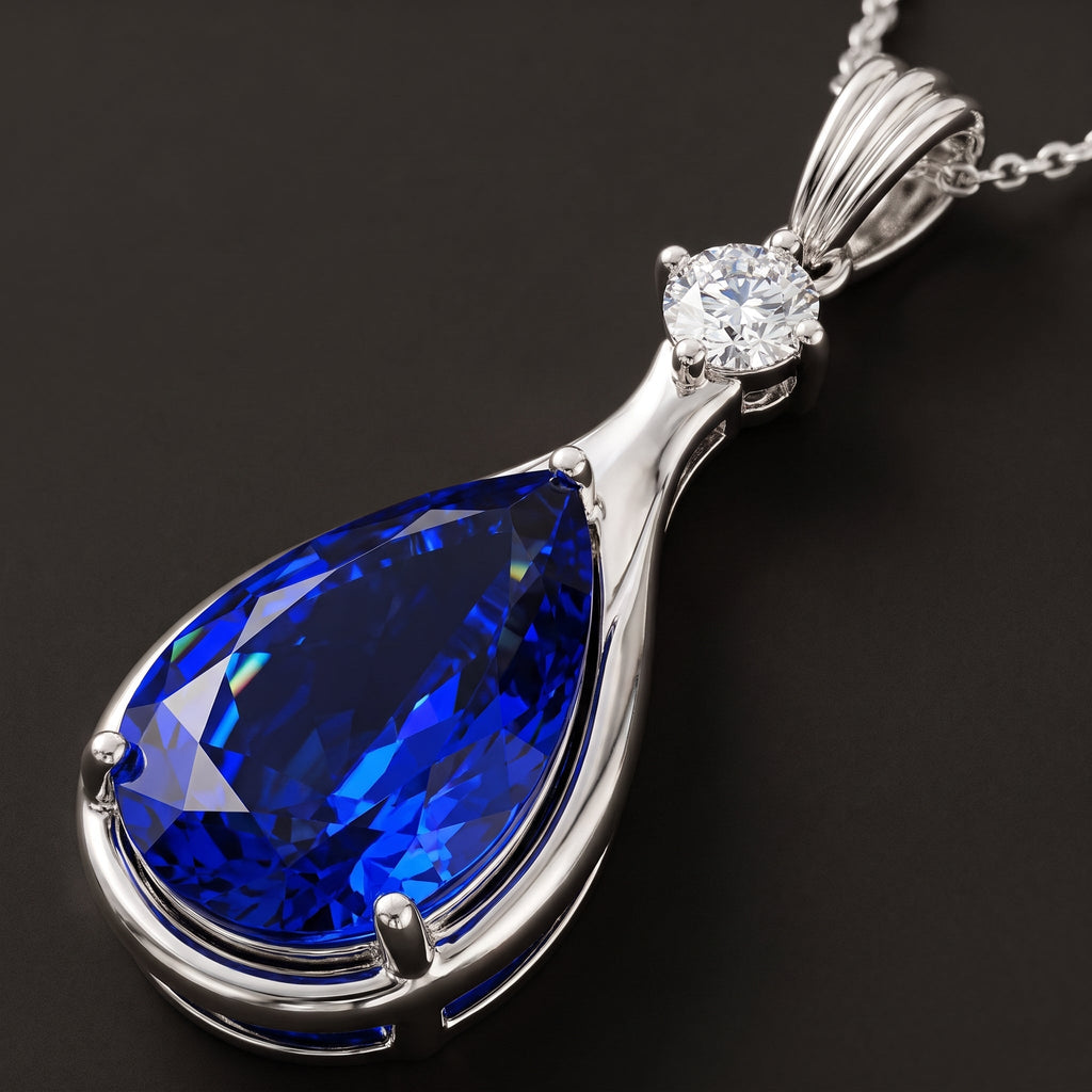 Ludmilla White Gold Sapphire Necklace