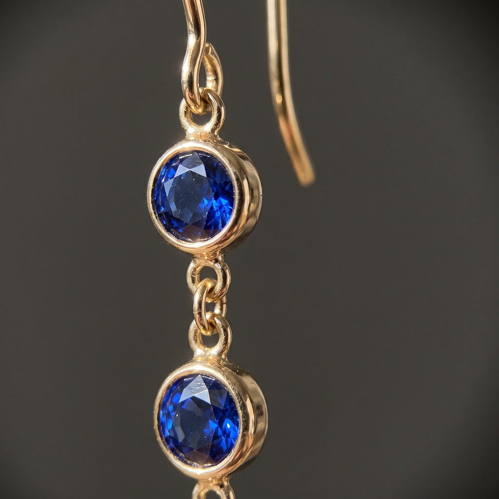 Sabina Gold Sapphire Earrings