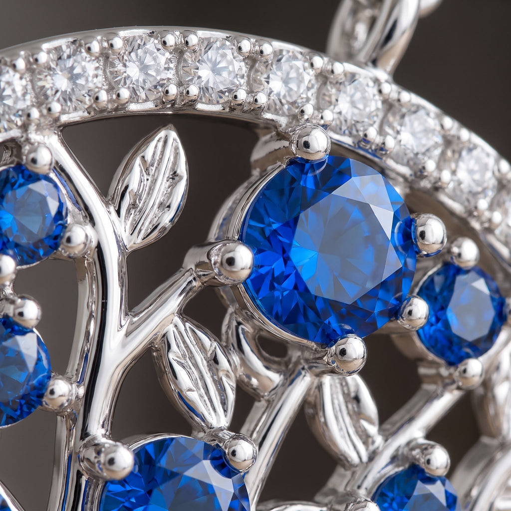 Kyra White Gold Sapphire Necklace