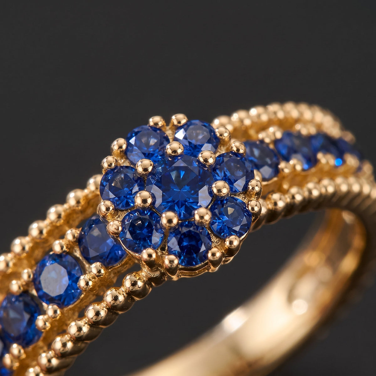 Isadora Gold Sapphire Set