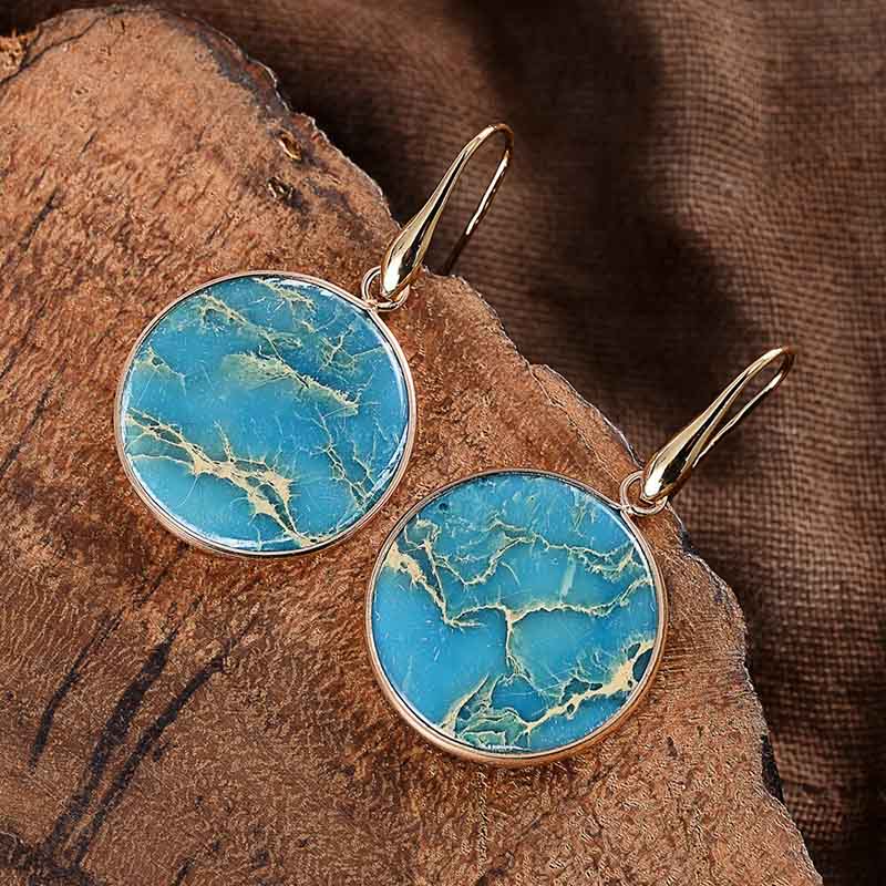 Round Regalite Drop Earrings