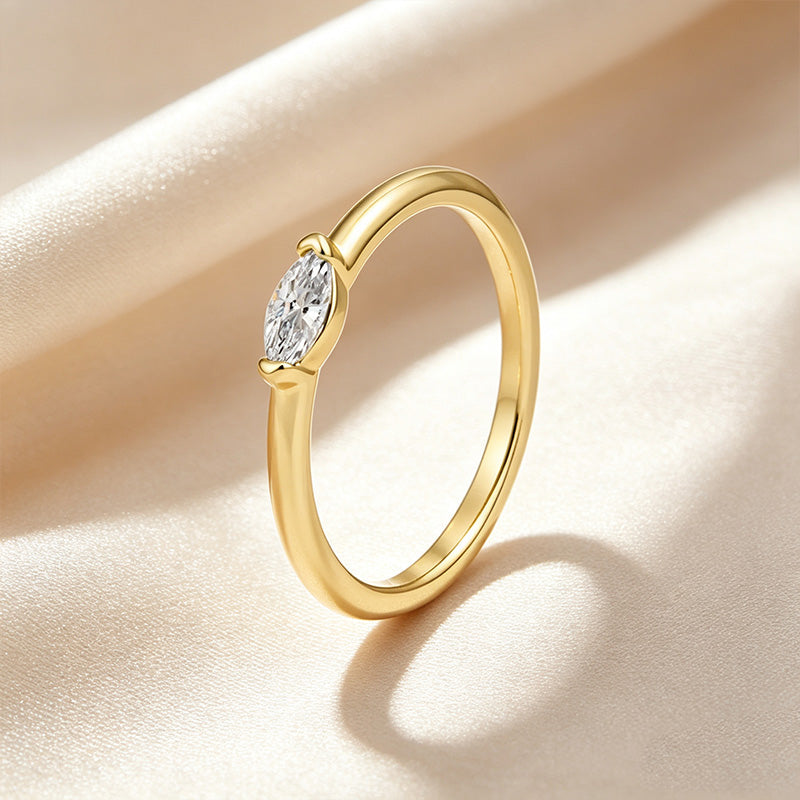 Minimal Marquise Thin Band Ring