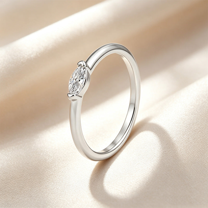 Minimal Marquise Thin Band Ring