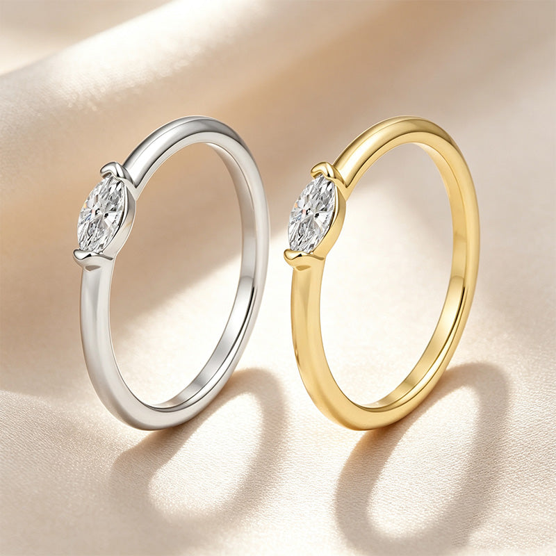 Minimal Marquise Thin Band Ring