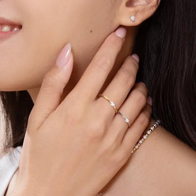 Minimal Marquise Thin Band Ring