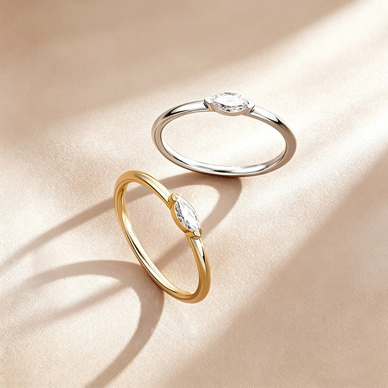 Minimal Marquise Thin Band Ring